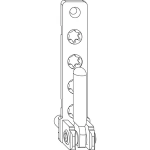 MACO Ecklager PVC, mit 7 mm Tragezapfen L=23 mm, 120 kg, titan (225357)