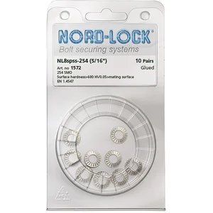 NORD-LOCK Keilsicherungsscheiben NL 8spss-254, Edelstahl A4 - Blister SB-10