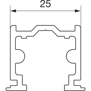 HAUTAU ATRIUM HS Führungsschiene Nr. 6, L=6500 mm, flächenbündig, Alu silber