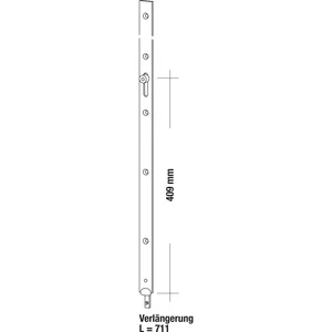 GU Ansatzstücke Secury Reparaturset, 711 x 20 mm, Stahl verzinkt silberfärbig