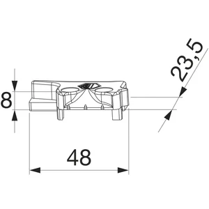 MACO MM Hebeteil PVC 12/20-13, KBE/KÖMMERLING/TROCAL, rechts, silber (359294)
