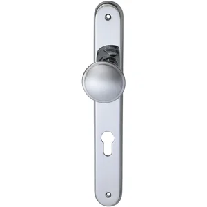 Haustür - Knopflangschild ELEGANT 22, PZ88, Messing verchromt