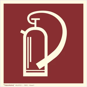 Hinweisschild Feuerlöscher Symbol 200 x 200 mm