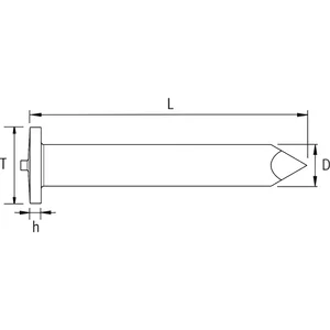 Isolierstift 3x30 ST37-3 / Edelstahl verkupfert 1.4301