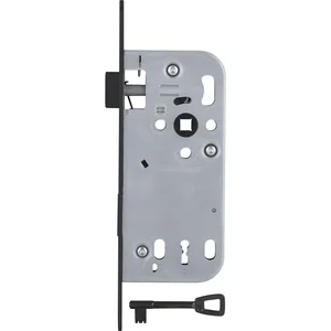 SOLIDO Einstemmschloss 300 BB, DM 50, Nuss 8,5, Stahl schwarz KTL-beschichtet