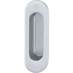 HOPPE Hebeschiebetürmuschel OMEGA außen oval, Aluminium silber eloxiert