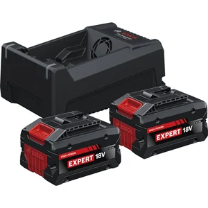 BOSCH Akku-Starterkit EXBA 18 Volt / 2 x 5,5 Ah Akku u Ladegerät GAL12V/18V-80