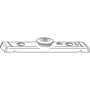 ROTO NT/NX Falzauflauf Rahmenteil Falzluft 12 mm höhenverstellbar silber