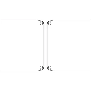 TERNO Abdeckkappen-Set 1358 zu Laufschiene 1359 Wand/Blende 1380 schmal silber