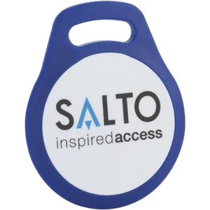 SALTO RFID-Schlüsselanhänger MIFARE DESFire EV3 8 kB blau/weiß mit SALTO-Logo