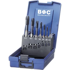 BOHRCRAFT Maschinengewindebohrer-Satz M3-M12 HSS-E TIALN Form B 7-teilig