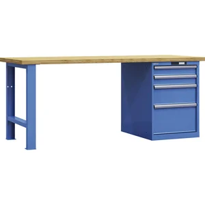 LISTA Werkbank 27x36E Multiplex 1500x750x840mm KEY Lock RAL5012 4 Laden 75kg