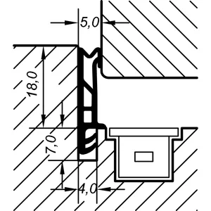 Überschlagdichtung EV 5855, Kunststoff beige