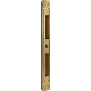 Schließblech verstellbar SB/VAR einfräsbar, 210 x 20 x 10 mm, Messing poliert