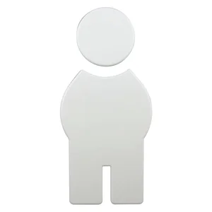 Symbol Mann selbstklebend, 71,5 x 150 mm, Nylon reinweiß