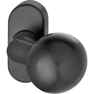 FSB Türknopf 07 0846 auf Rosette, Gewinde M12, Aluminium schwarz matt