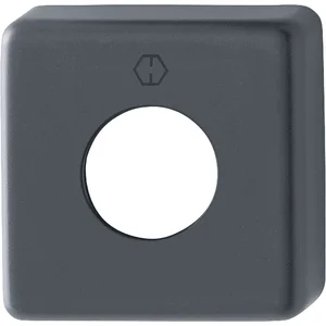 HOPPE Griff-Abdeckrosette eckig, Aluminium schwarz matt