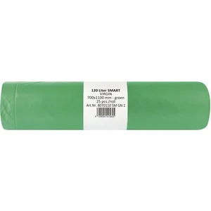 Müllsäcke Polyethylen 120 Liter, 25 my 700 x 1100 mm ohne Zugband grün