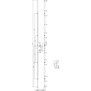 KFV MFV-Schloss BS 2100 DIN, DM 55, Stulp 16 mm eckig,verzinkt silber