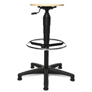 TOPSTAR Drehstuhl Tec60 Buchensitz Gleiter, Fußring