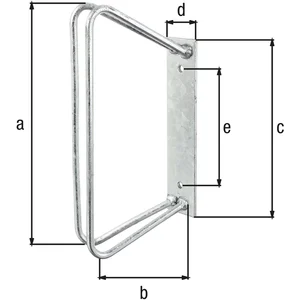 Einzel-Fahrradhalter 90 Grad Radbreite 20 - 42 mm