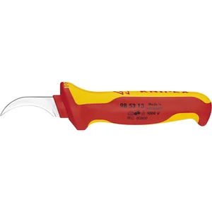 KNIPEX Kabelmesser VDE 985513 Hakenklinge f. Sektorkabel Klinge 28mm, L=190mm