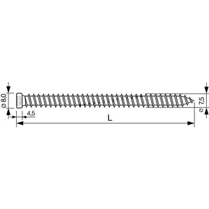 SFS Zylinderkopf -Rahmenanker 7,5 x112 Torx 30 verzinkt