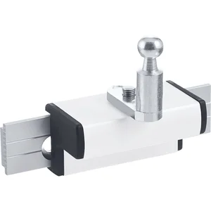GEZE OL90N/OL95 Flügelbock gleitend für Holzfenster Euronut, Alu weiß RAL 9016