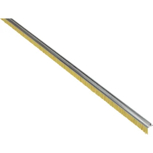 Türdichtungsbürste m. U-Profilleiste, 2000 mm, Borsten natur, Alu Silber