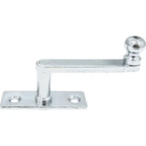 Fensterreiber auf eckiger Platte, 20 mm, Stahl verzinkt silberfärbig