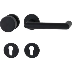 SOLIDO FH-Wechselgarnitur SYLT - auf Rosette PZ, 35 - 45, Edelstahl schwarz matt