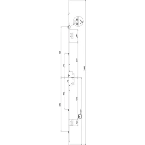 MACO Mehrfachverriegelungsschloss Z-TS 4B PZ92 VK 8 Stulp 16 mm DM 40 silber