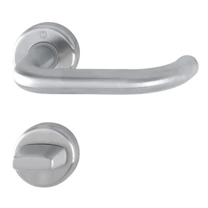 HOPPE Drückergarnitur BADEN - auf Rosette WC, 39-47 mm, Edelstahl matt