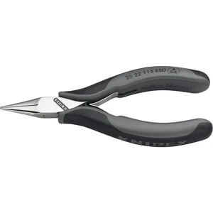 KNIPEX Elektronik Greifzange 3522 ESD DIN 9655 flach-runde Backen, 2K, L=115 mm