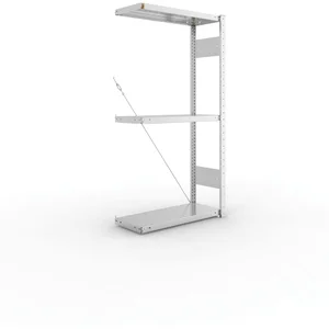 META Steck-Anbauregal 1500 x 750 x 300 mm 3 Fachböden 150 kg