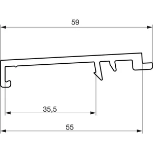 GU Thermostep 164/204 Wetterprofil 144 P2151, FA 28, L=6700 mm, auf Maß, silber