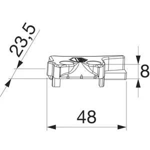 MACO MM Hebeteil PVC 12/20-13, KBE/KÖMMERLING/TROCAL, links, silber (359295)