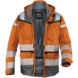 KÜBLER Warnschutz-Wetterjacke Reflectiq orange/grau XL