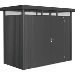 BIOHORT Gerätehaus HighLine H1 dunkelgrau-metallic Doppeltür