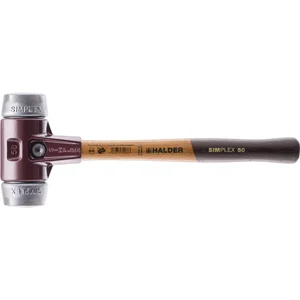 HALDER Schonhammer Temperguss Kopf ø 50 mm Alu Hickory Stiel
