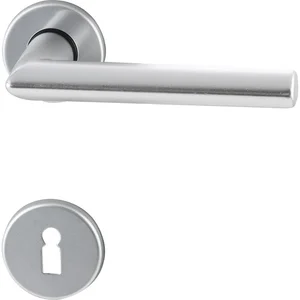 Drückergarnitur TURIN - auf Rosette BB, 38 - 42, Aluminium silber eloxiert