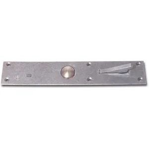 Tasterschnapper mit Messingtaster, Platte 192 x 35 mm, Stahl verzinkt