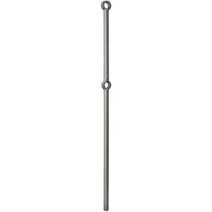 ARTEFERRO Gelochter Steher, ø 25 mm, rund mit 2 Löcher, 1200 mm, Schmiedeeisen