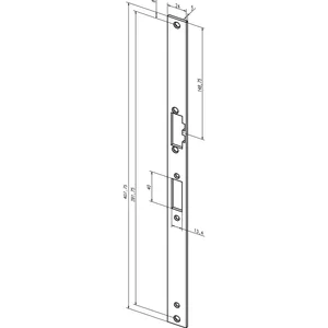 Renovierungsschließblech flach, 24 x 407,75 mm, eckig (---34A35-01)