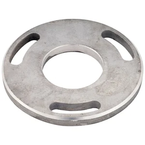 CROSO Bodenplatte mit 3 Langlöchern, ø 100 mm, Loch ø 43 mm,Edelstahl V2A
