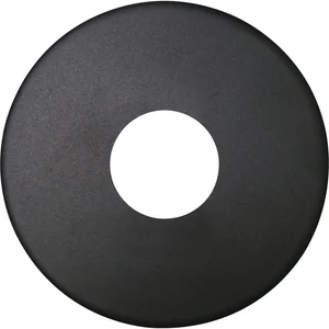 MARCHESI Drückerrosette flach rund, Edelstahl schwarz matt