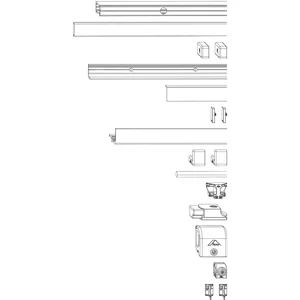 ROTO Patio Alversa Schienen-Set Halteschiene 13 mm natursilber FFB 1451-1650 mm