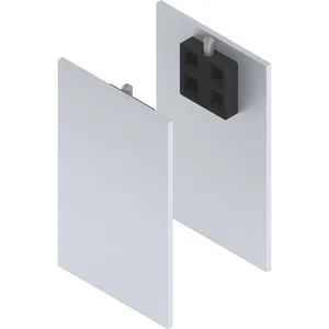 SOLIDO 100/HELM Abdeckkappen-Set Technikblende Abstandsprofil 15 silber eloxiert