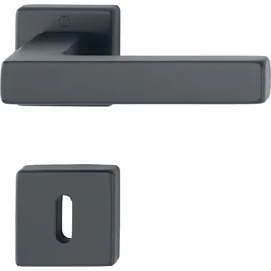 HOPPE Drückergarnitur AUSTIN - auf Rosette BB, TS 37-42 mm, Aluminium schwarz