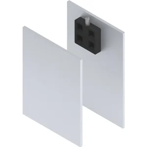 SOLIDO 100/HELM Abdeckkappen-Set Montageschiene/Abstand/Blende H/G silber